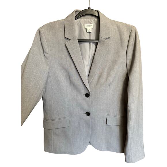 J. Crew Women's Double Button Blazer Classic Style Heathered Gray Size 10 - Picture 3 of 12